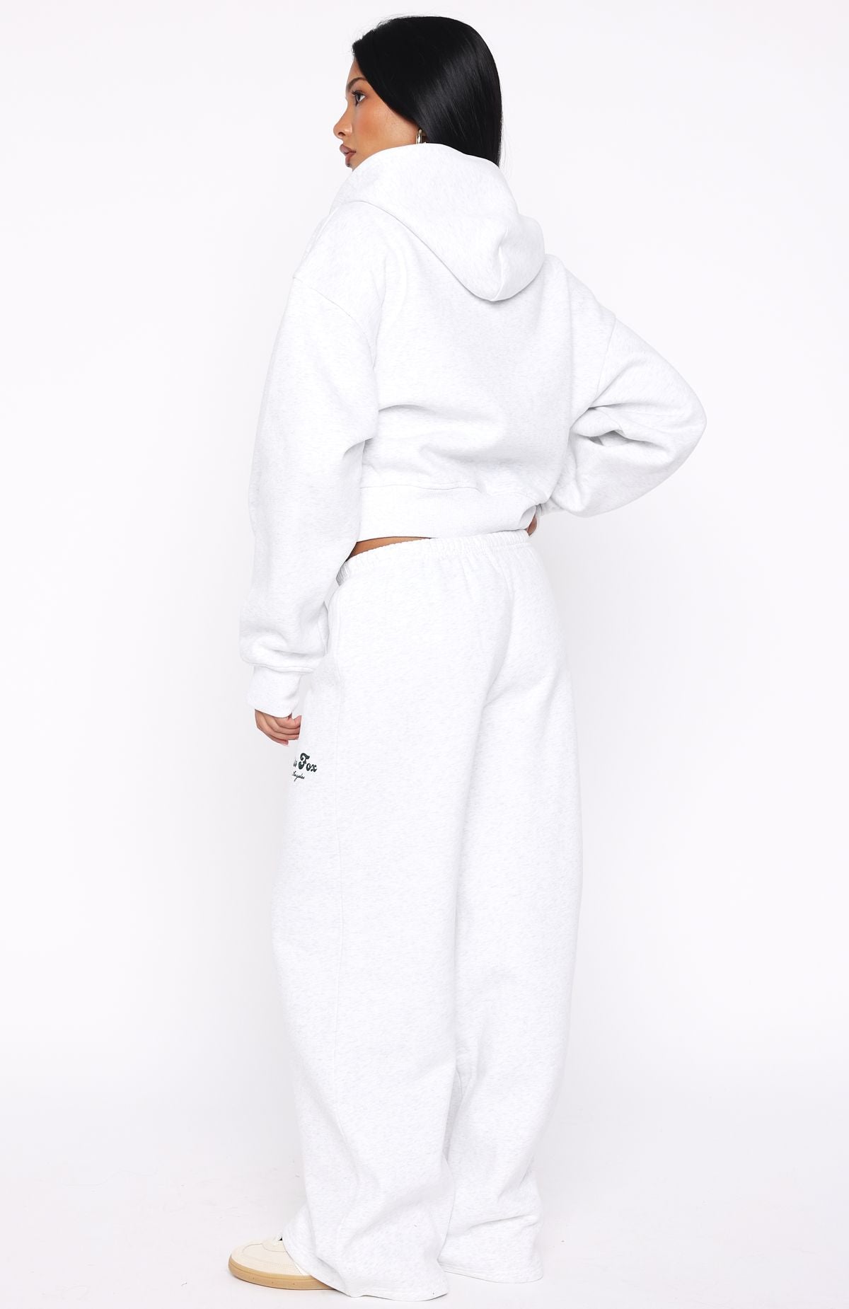 Through Thick And Thin Wide Leg Sweatpants Grey Marle