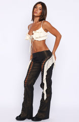 Pure Energy Pu Pants Chocolate